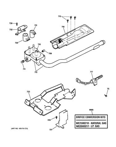 Gas valve & burner assembly