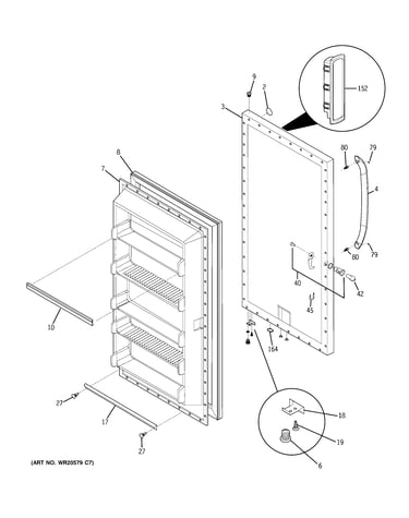 Freezer door
