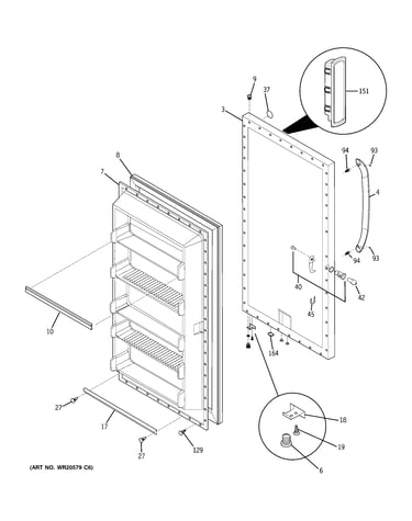 Freezer door