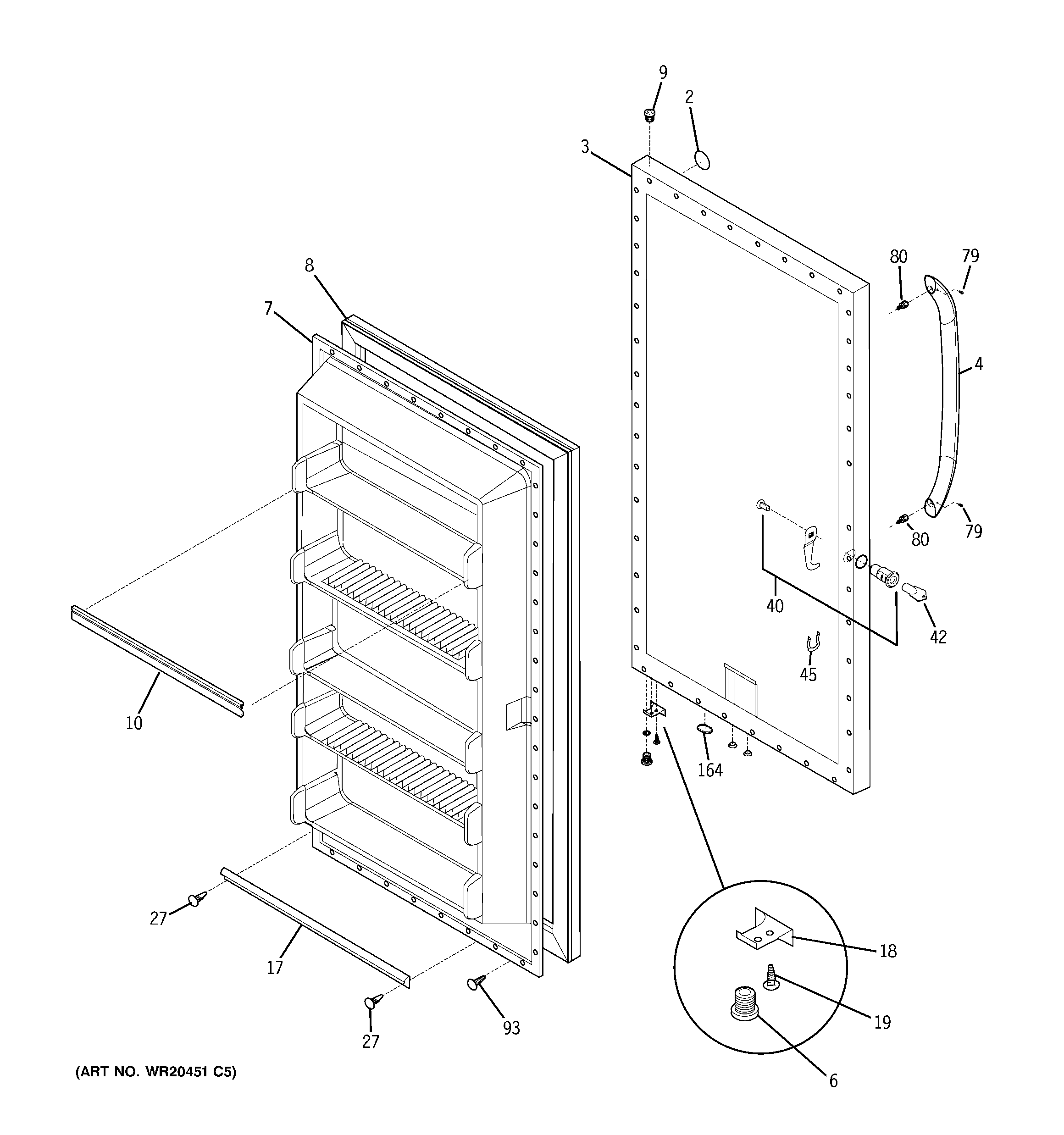 Freezer door