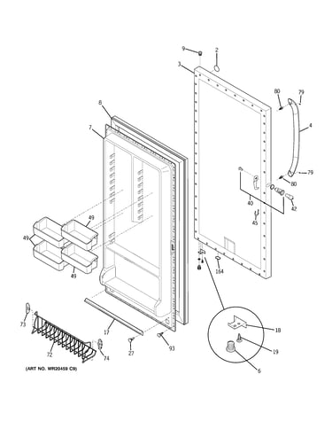 Freezer door