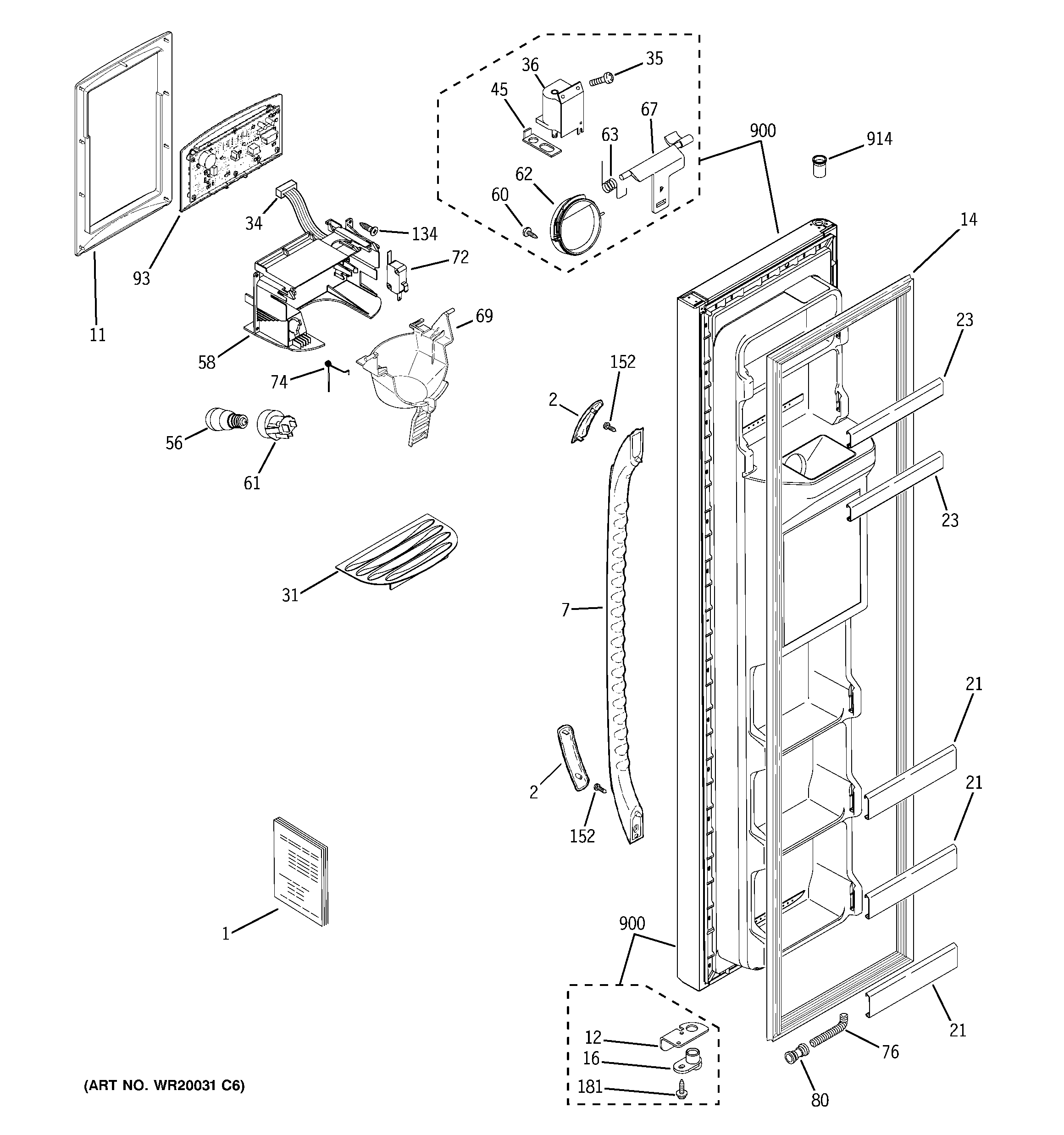 Freezer door