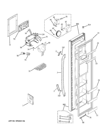 Freezer door