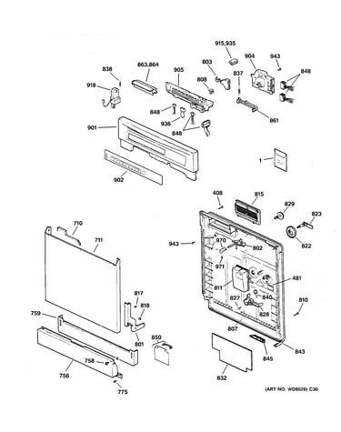 Escutcheon & door assembly