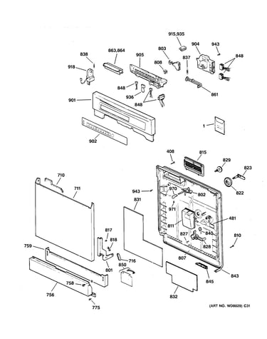 Escutcheon & door assembly