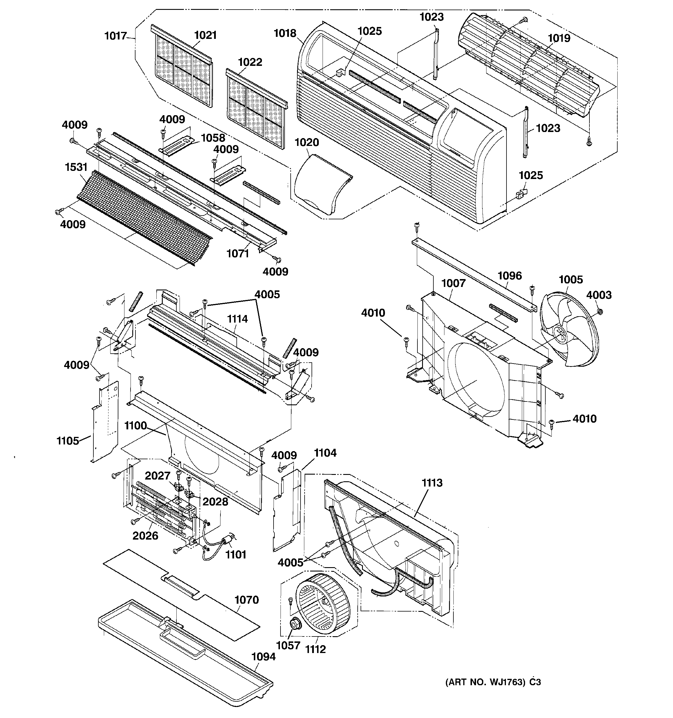Grille & air moving parts
