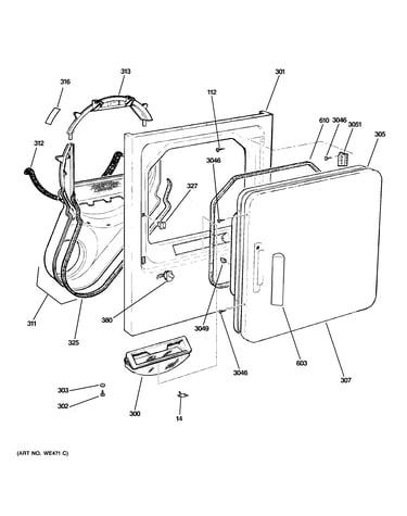 Front panel & door