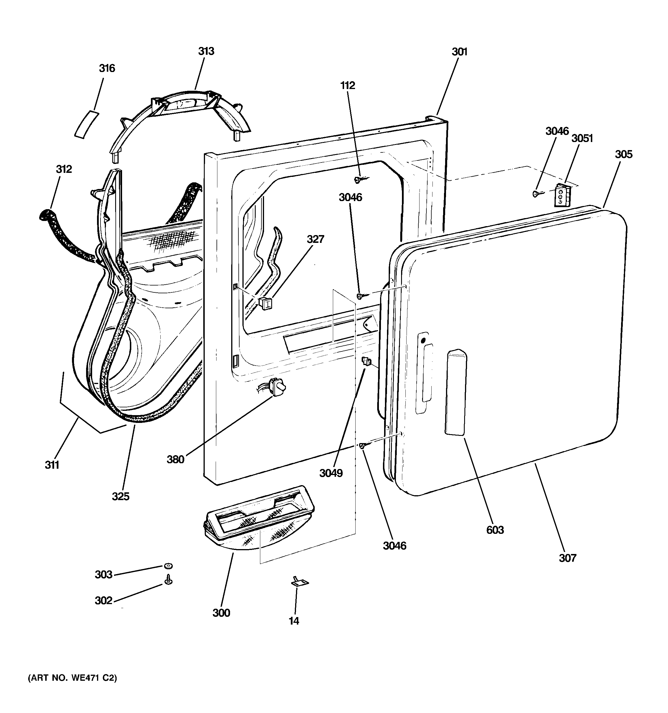 Front panel & door