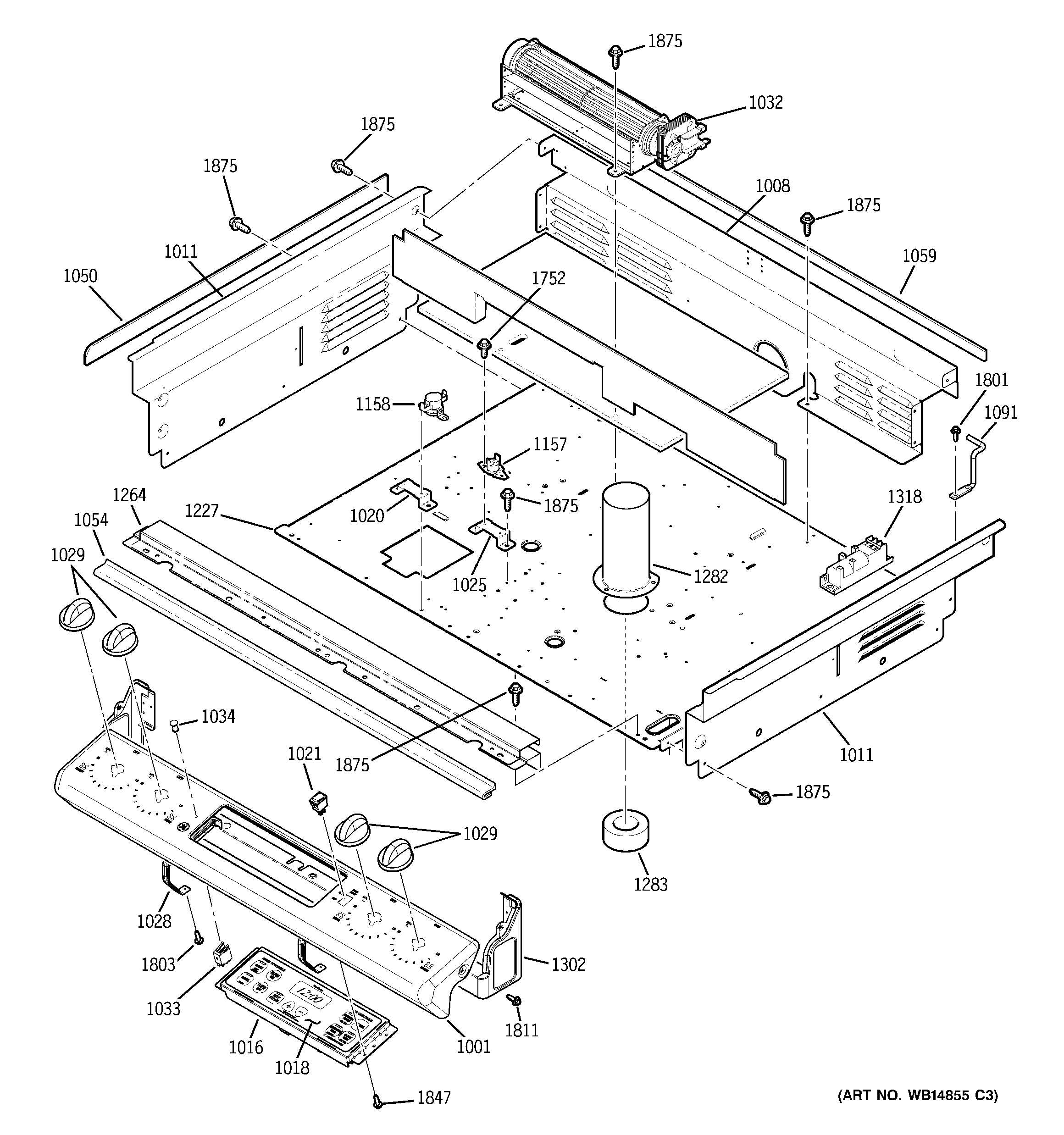 CONTROL PANEL & COOLING FAN