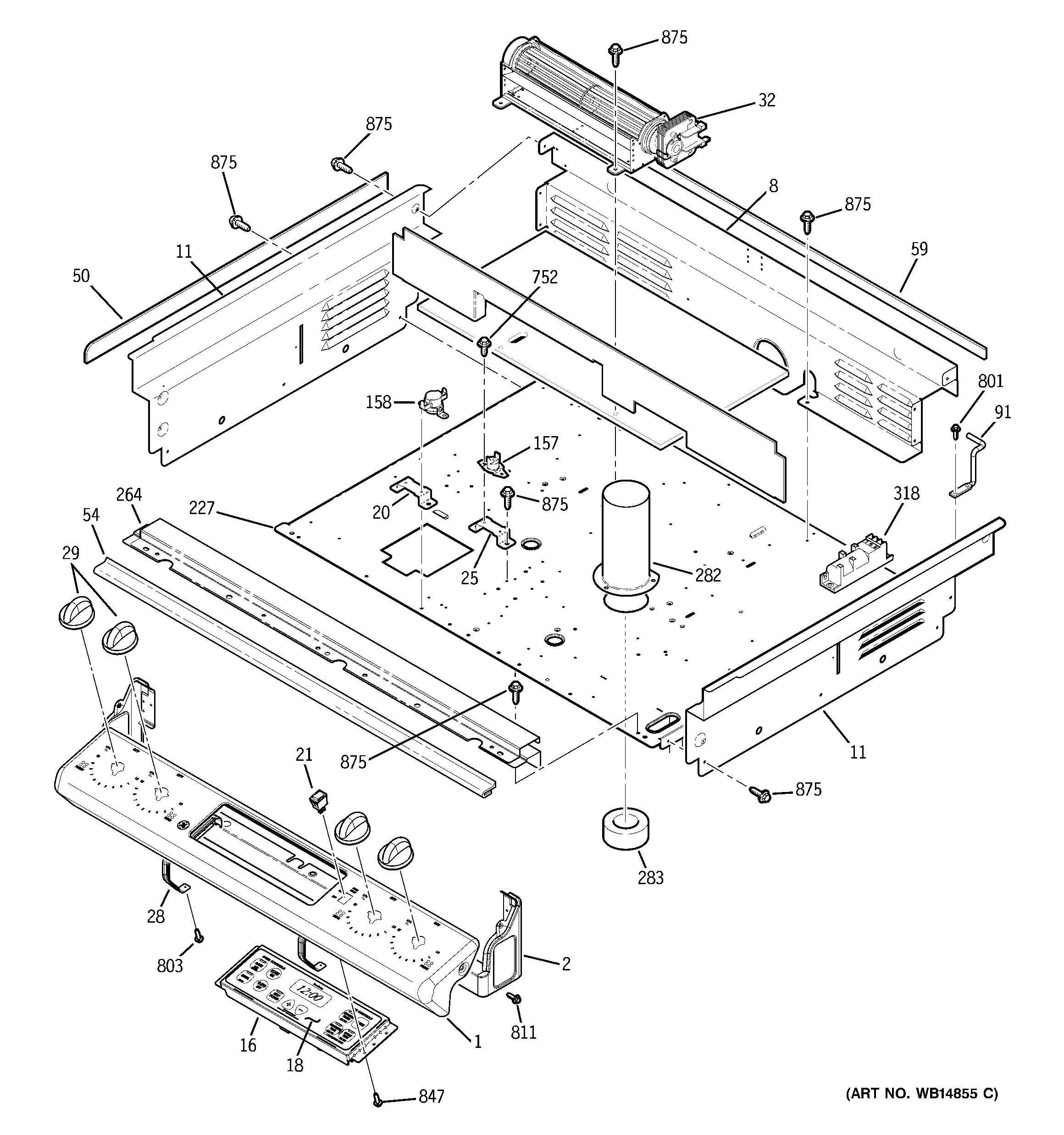 Control panel & cooling fan