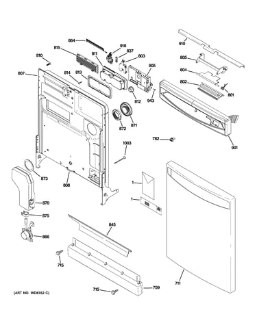 Escutcheon & door assembly