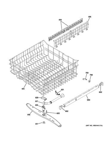 Upper rack assembly
