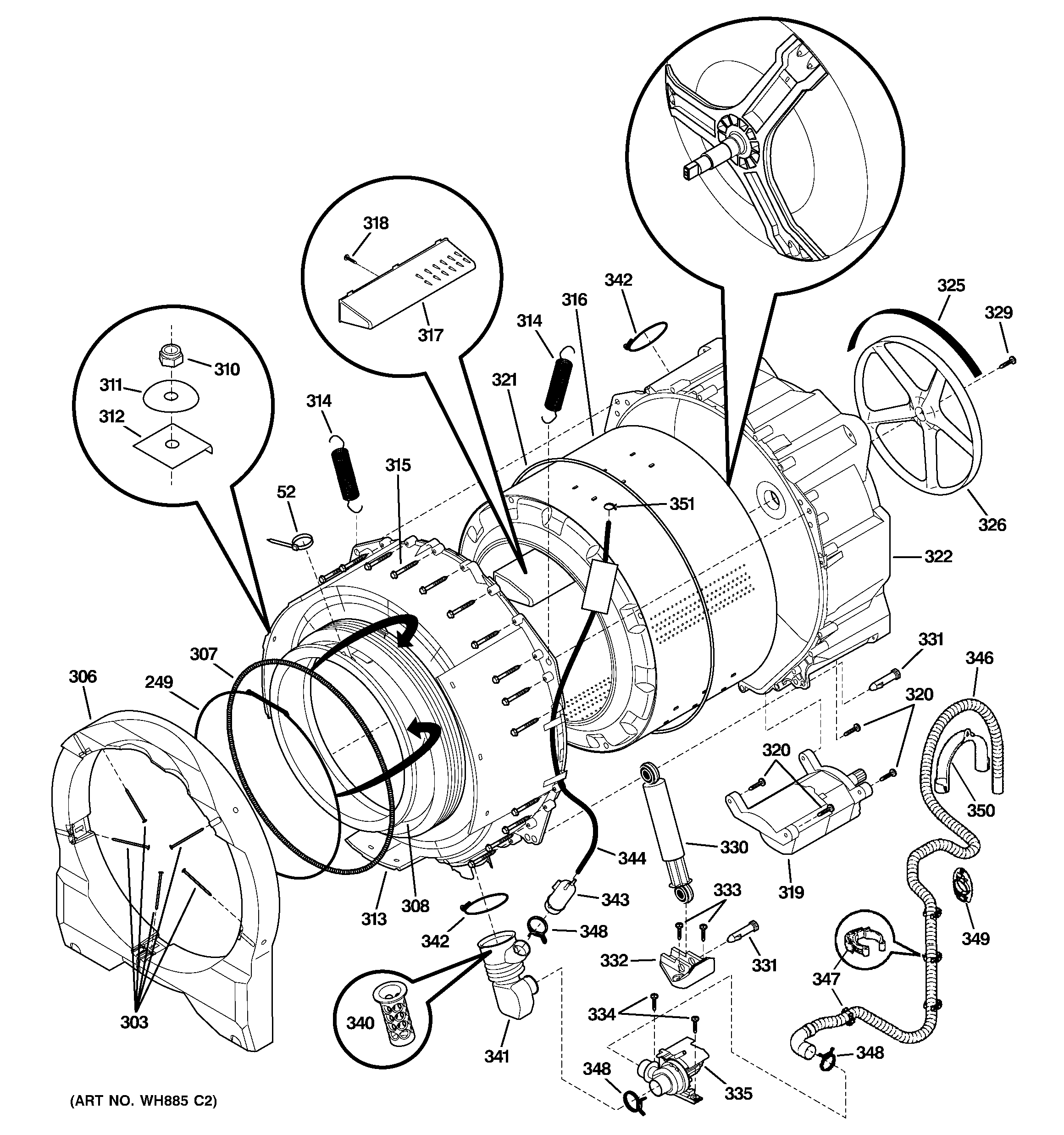 Tub & motor