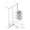 GE GSF25IGXLBB freezer shelves diagram