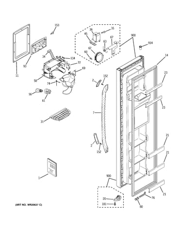 Freezer door