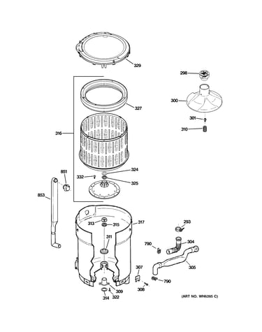 Tub, basket & agitator