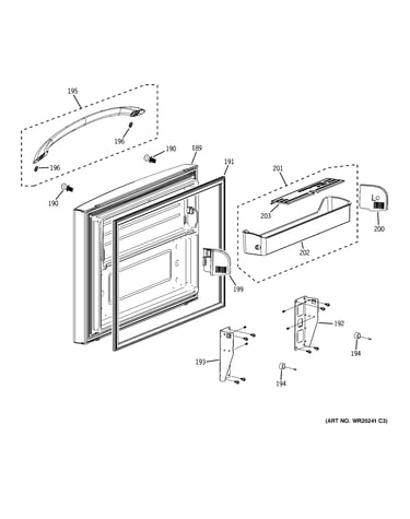 Freezer door