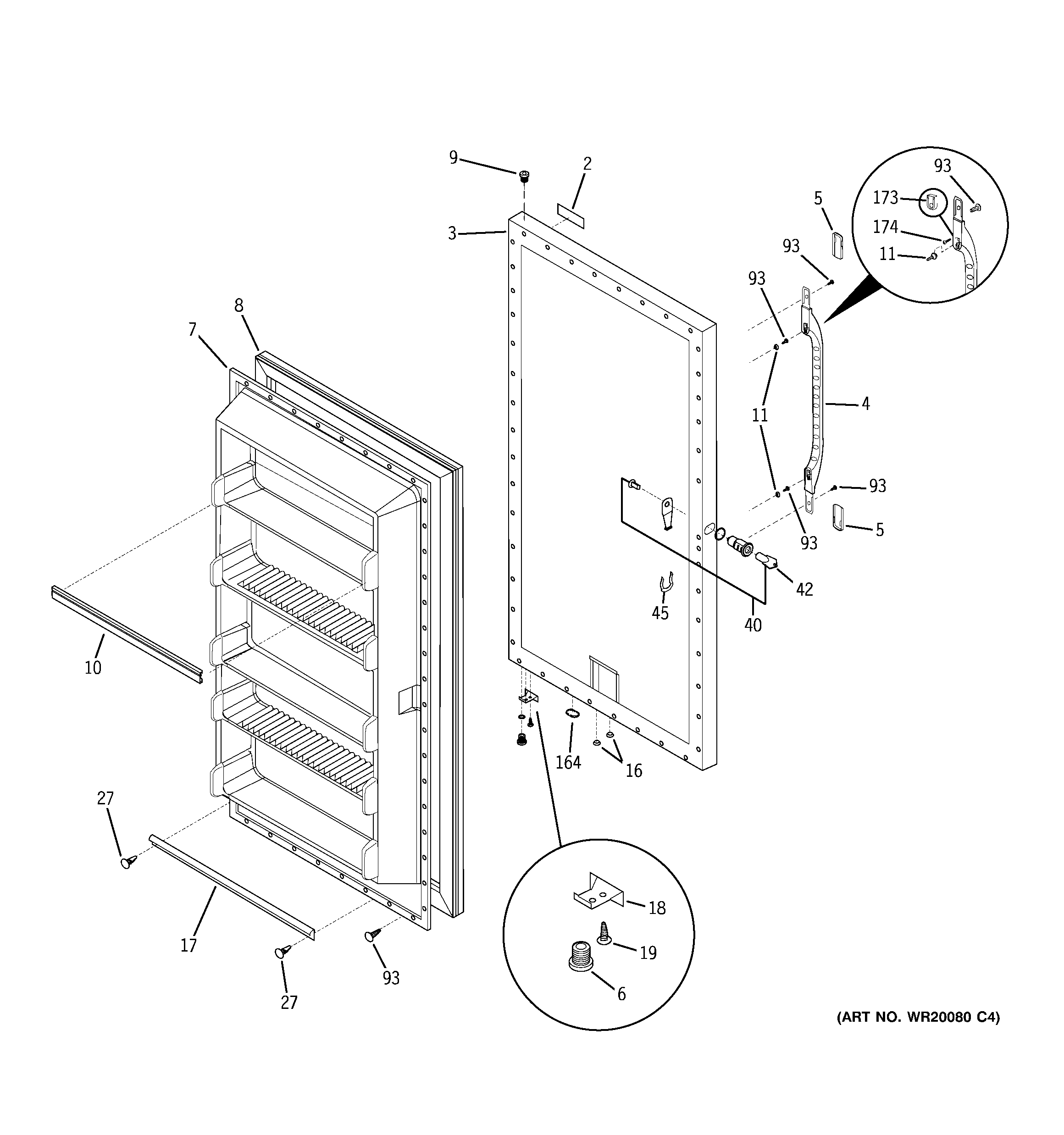 Freezer door