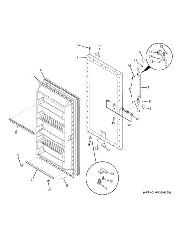 Freezer door