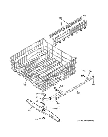 Upper rack assembly