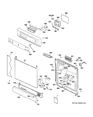 Escutcheon & door assembly