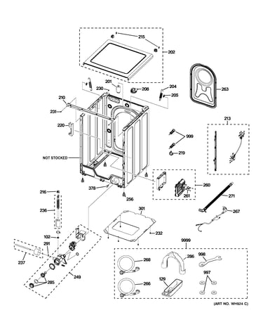 Cabinet, cover & top panel