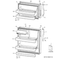 GE GTH18EBTZRWW doors diagram