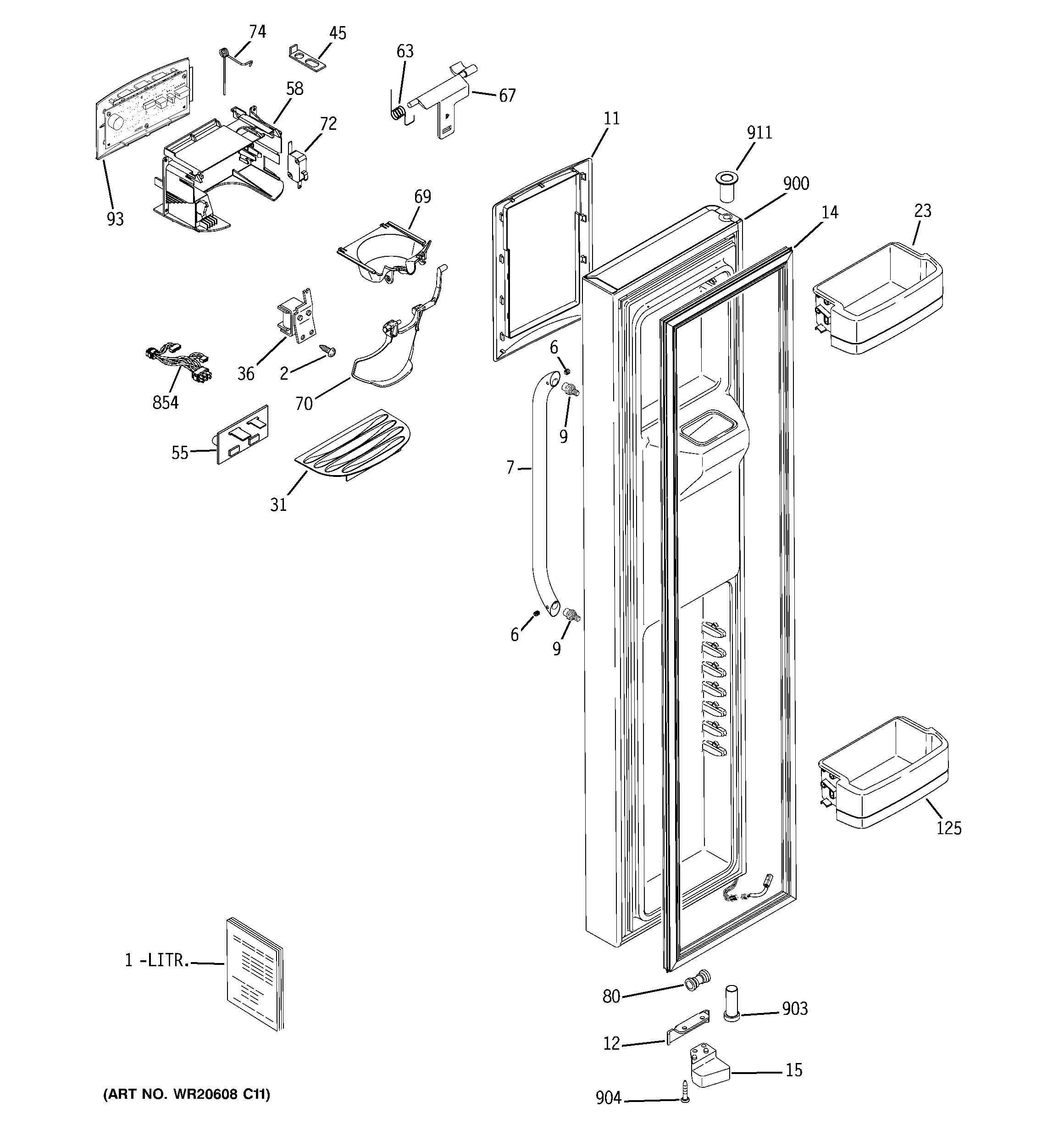 Freezer door