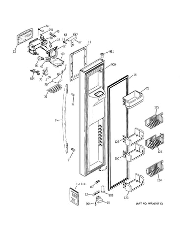 Freezer door