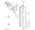 GE ZISP480DTASS freezer door diagram