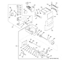 GE ZISP480DTASS ice maker & dispenser diagram