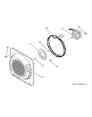 Lower oven convection fan