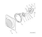 GE ZET3058BH4BB upper oven convection fan diagram