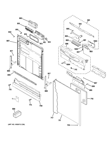 Escutcheon & door assembly