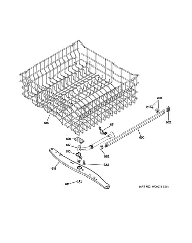 Upper rack assembly