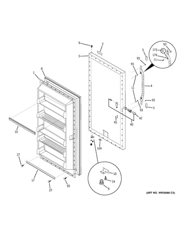 Freezer door