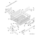 GE PDWF880R10SS upper rack assembly diagram