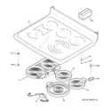 GE PB910DP1BB cooktop diagram