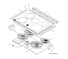 GE PS900DP1BB cooktop diagram