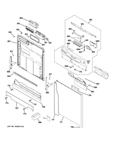 Escutcheon & door assembly