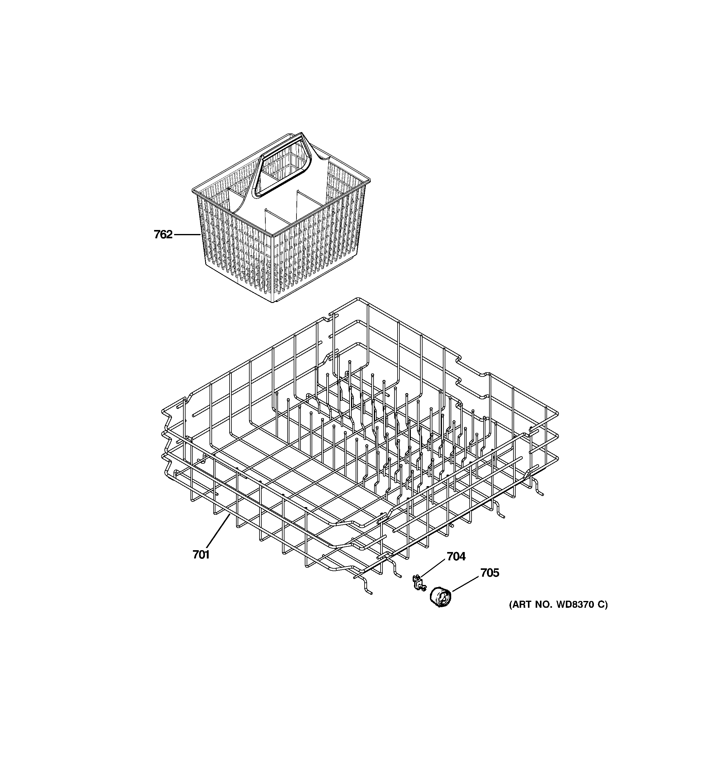 Lower rack assembly