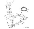 GE GLD2850T05CS motor-pump mechanism diagram