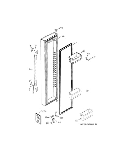 Freezer door