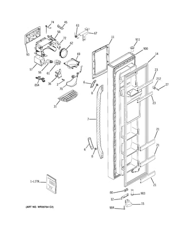 Freezer door