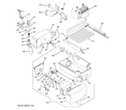 GE GSS23QGTMBB ice maker & dispenser diagram