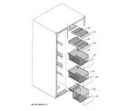 GE PSS26MGPBWW freezer shelves diagram