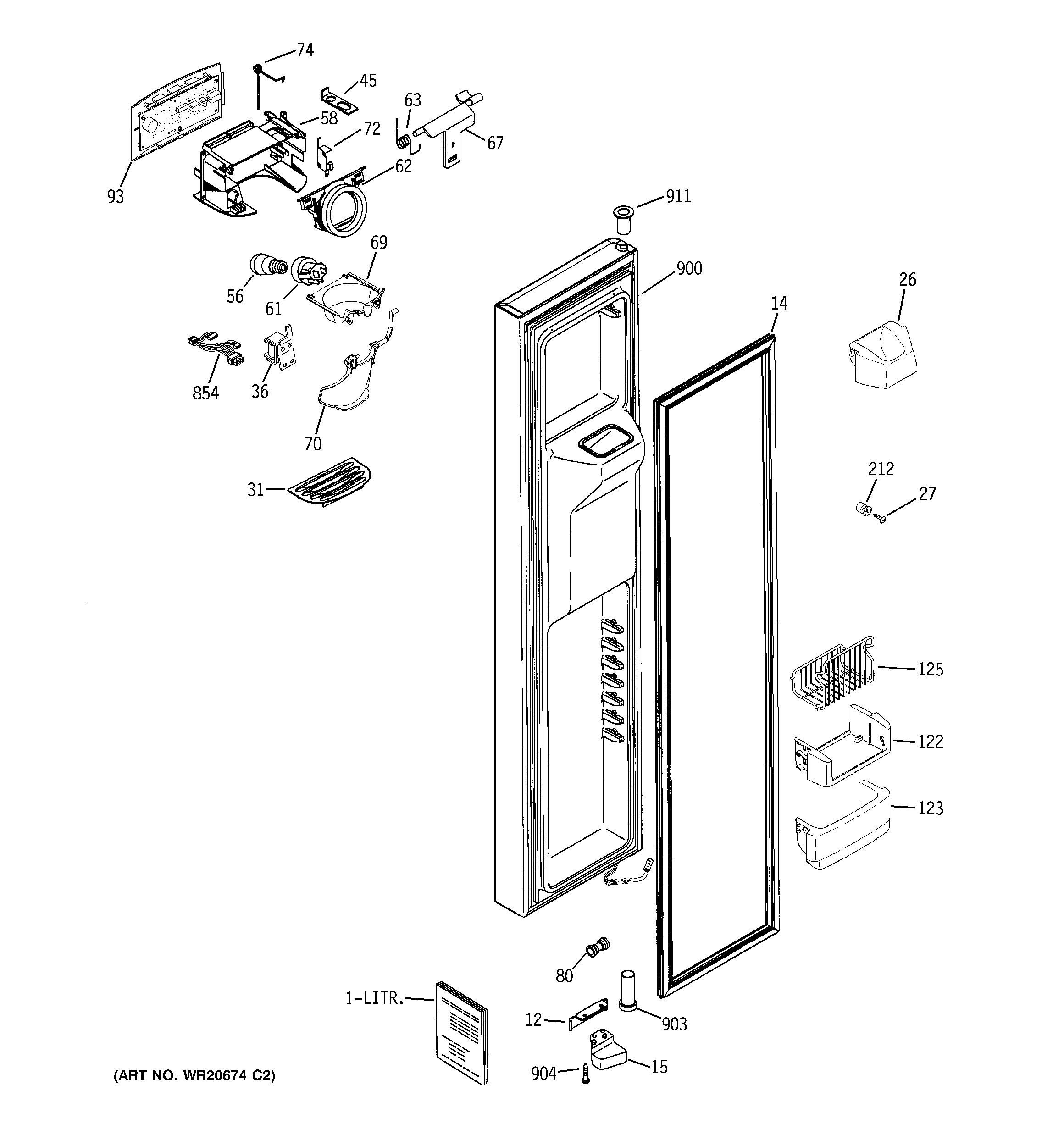 Freezer door