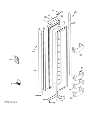 Freezer door