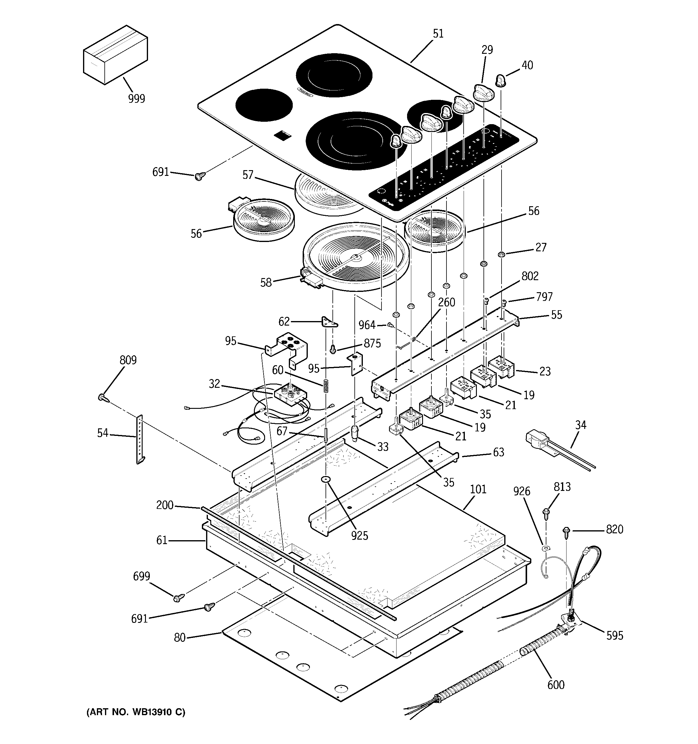 Control panel & cooktop