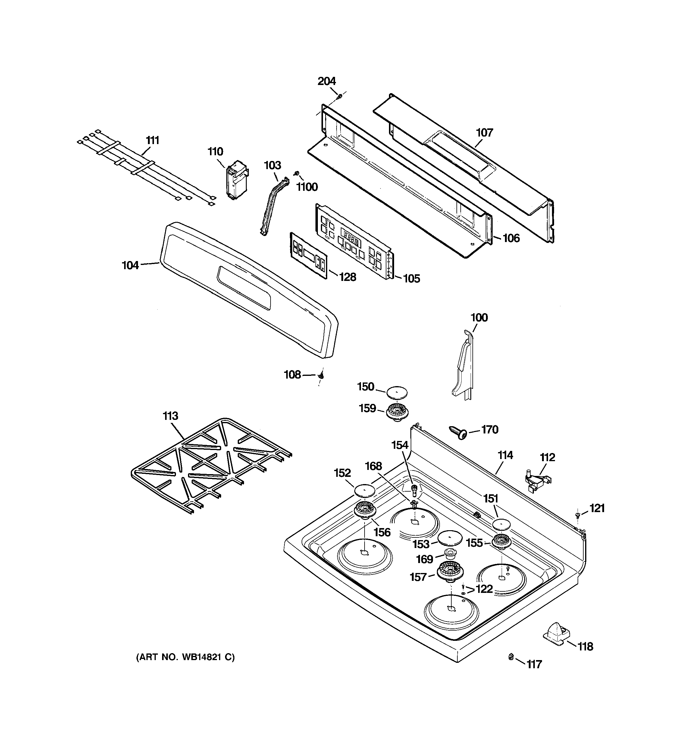 Control panel & cooktop